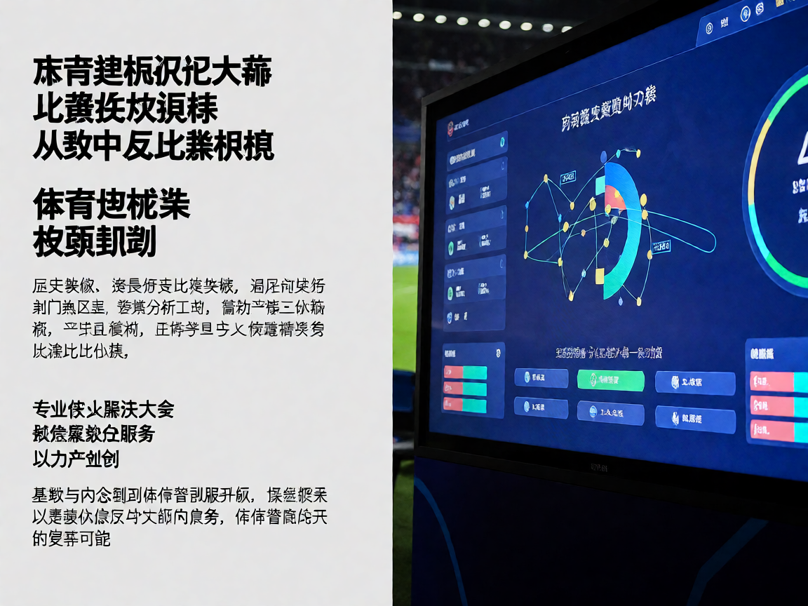 体育数据可视化大屏，实时统计图表和比赛数据分析界面